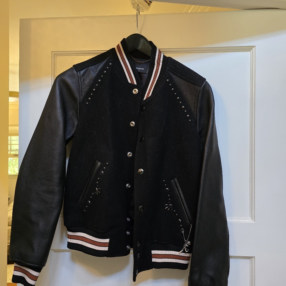 Coach wool/leather jacket Small